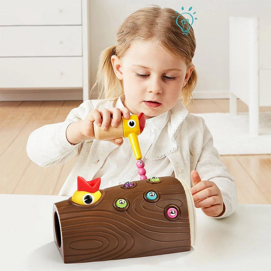 FeedingBird™-Jouets magnétique attrape-ver | Jeux enfants - Bois d'Enfance