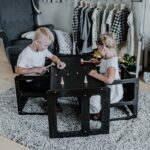 Set Table + 2 Chaises d’apprentissage en bois Montessori