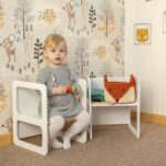 Set Table + 2 Chaises d’apprentissage en bois Montessori