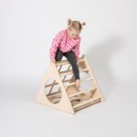 Grimpeur 3 faces Montessori en bois naturel