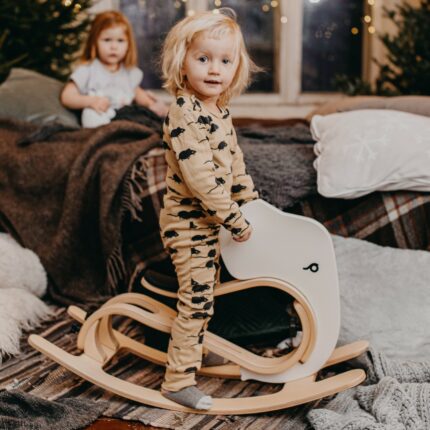 Éléphant en bois à bascule 6 à 18 mois