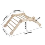 Structure d'escalade en en bois et sa rampe pour enfant