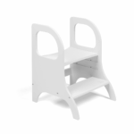 Tabouret marchepied à hauteur ajustable – Bois blanc naturel