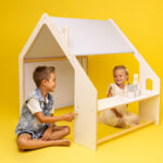 Maison en Bois pour Enfants Toit Bleu