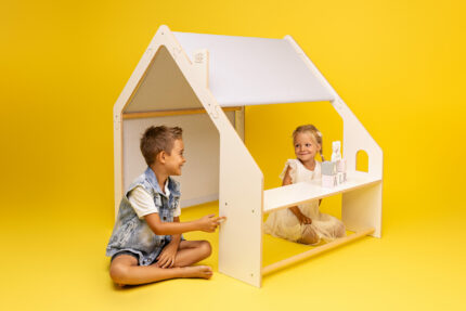 Maison en Bois pour Enfants Toit Bleu