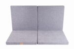 Tapis de jeu carré pliable en velours gris clair
