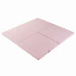 Tapis de jeu carré pliable en velours rose clair