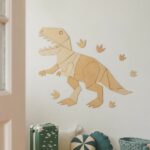 Dinosaure T-Rex – Décoration murale en bois naturel