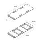 Structure de Jeu Multifonctions Bois Blanc – Rocker + Rampe + Échelle
