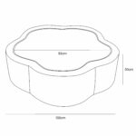 Piscine à balles bébé forme fleur en velours vanille