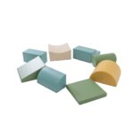 Set de jeux de 8 blocs en mousse - Explorateur pastel turquoise