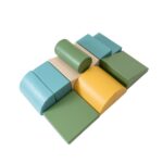 Set de jeux de 8 blocs en mousse - Explorateur pastel turquoise