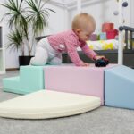 Set de jeux en mousse 5 blocs - Coin d’escalade pastel clair