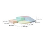 Set de jeux en mousse 5 blocs - Coin d’escalade pastel clair