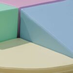 Set de jeux en mousse 5 blocs - Coin d’escalade pastel clair