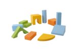 Set de jeux de 10 blocs en mousse - Créativité pastel multicolore clair