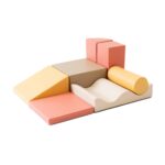 Set de jeux 7 blocs en mousse – Explorateur pastel rose