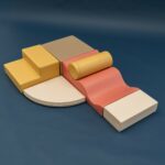 Set de jeux en mousse 6 pièces - pastel