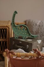 Lampe Dino Diplodocus – Bois Naturel & LED Blanc Chaud