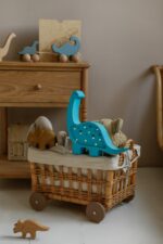 Lampe Mini Dinosaure – Bois Massif & LED Blanc Chaud