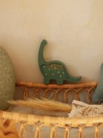 Lampe Mini Dinosaure – Bois Massif & LED Blanc Chaud