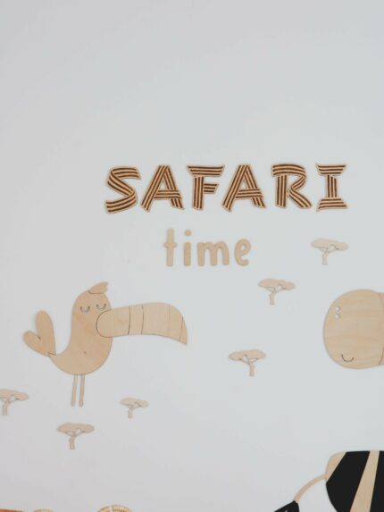 Toucan Safari - Décoration Murale en Bois Naturel