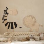 Zèbre Safari - Décoration Murale en Bois Naturel