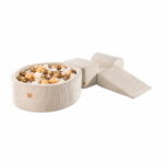 Set de jeux en mousse avec piscine à balles – Écru, Perle, Beige et Or