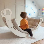 Arche d'escalade - Rocker - avec Coussin Toboggan et Échelle - Blanc - Large