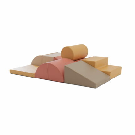 Jeu de 8 Blocs en Mousse Souple pour Aventuriers - Rose Pastel