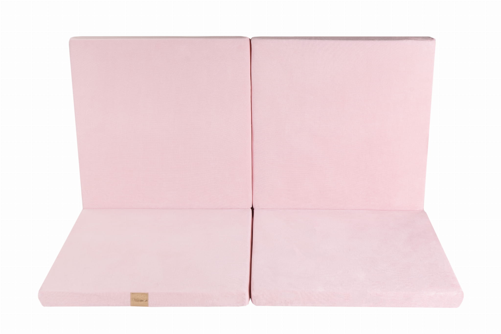 Tapis de jeu carré pliable pour bébé en velours rose clair Tapis de jeu carré pliable pour bébé en velours rose clair