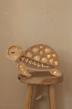 Lampe de Nuit Tortue en Bois