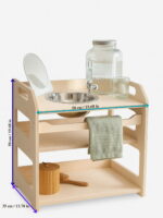 Lavabo en Bois Montessori avec Rangement pour Enfants - Petit – Image 4