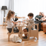 Tabouret Marchepied Evolutif- Bois Naturel – Image 4