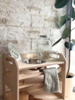 Lavabo en Bois Montessori avec Rangement pour Enfants - Petit – Image 3