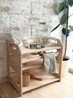 Lavabo en Bois Montessori avec Rangement pour Enfants - Petit – Image 8