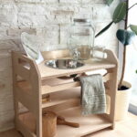 Lavabo en Bois Montessori avec Rangement pour Enfants - Petit