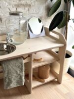 Lavabo en Bois Montessori avec Rangement pour Enfants - Grand – Image 12