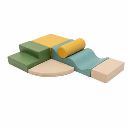 Parcours de Motricité Explorateur en Mousse - 6 Blocs - Turquoise Pastel