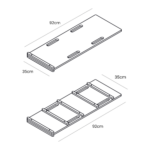 Arche d'Escalade et Bascule - avec Coussin et Toboggan - Bois Blanc - Large – Image 7
