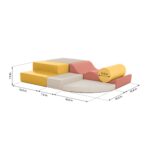 Parcours de Motricité Explorateur en Mousse – 6 Blocs – Rose Pastel – Image 16