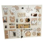 Tableau sensoriel Montessori - Busy Board - 60 x 70 cm - Large – Image 2