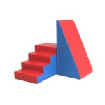 Parcours de Motricité en Mousse - avec Escaliers et Toboggan - Rouge et Bleu