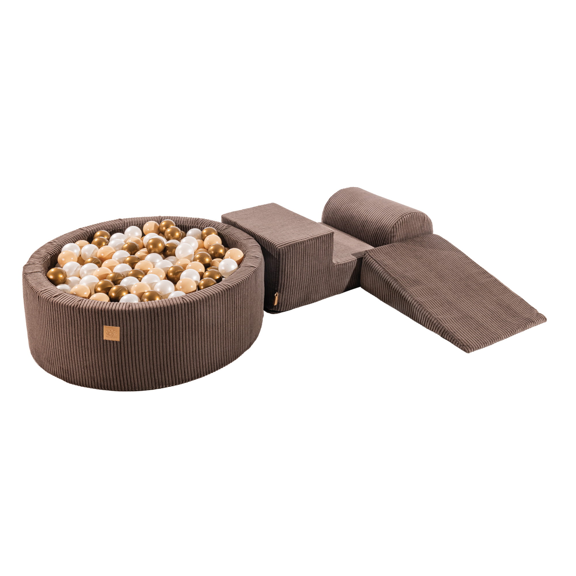 Parcours de Motricité - 3 Blocs - avec Piscine à Balles - Marron Parcours de Motricité - 3 Blocs - avec Piscine à Balles - Marron