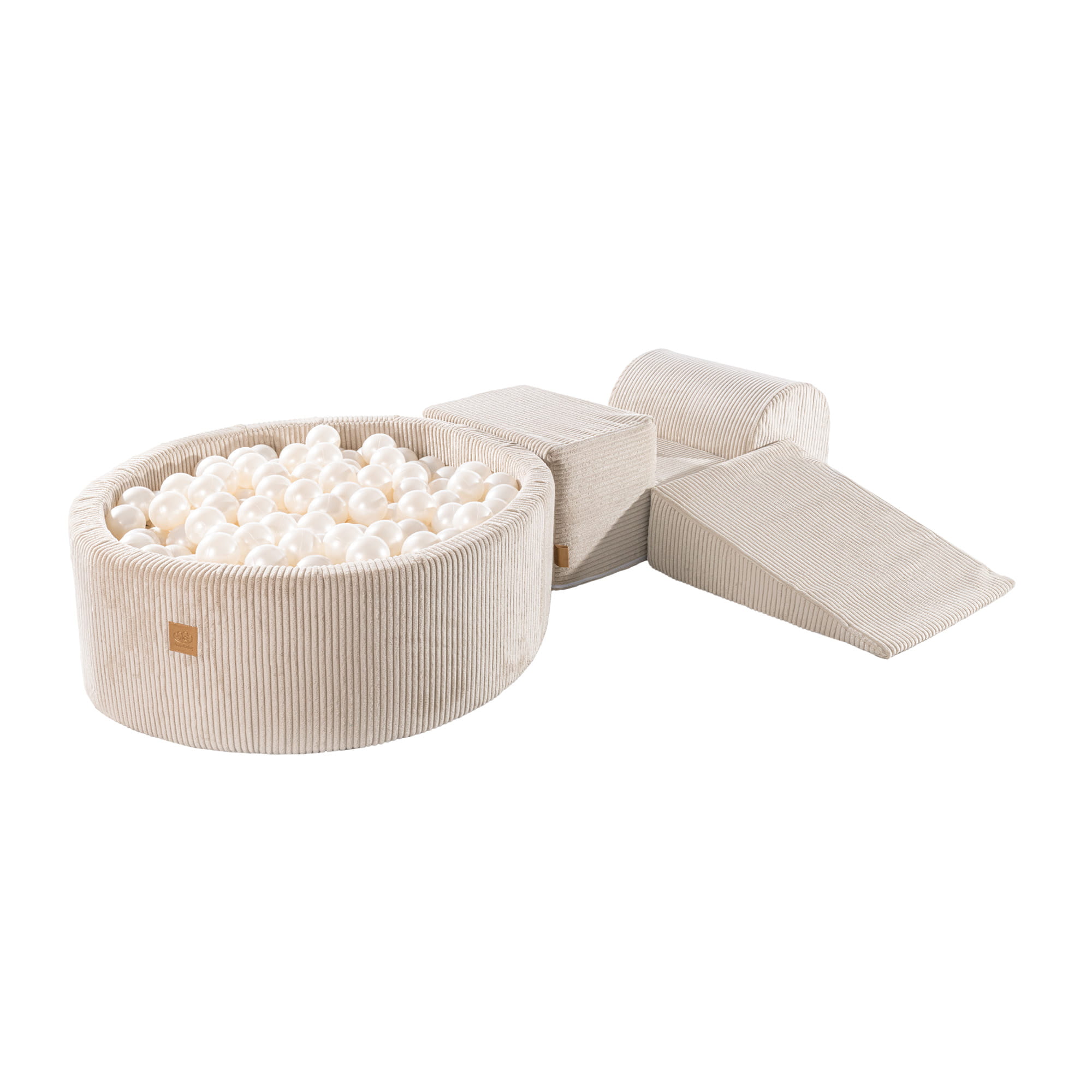 Parcours de Motricité – 3 Blocs – avec Piscine à Balles – Ecru Parcours de Motricité – 3 Blocs – avec Piscine à Balles – Ecru