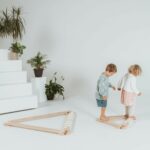 Poutre d'équilibre - 3 pièces - Corde blanche - Petite