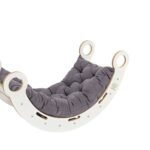 Arche d'Escalade et Bascule - avec Coussin et Toboggan - Bois Blanc - Large