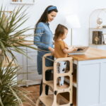 Tour d'observation convertible 2-in-1 - table et banc - Bois naturel