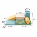 Parcours de Motricité en Mousse - 7 Blocs - Pastel Turquoise – Image 6