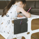 Tour d'Apprentissage Montessori - Convertible 2-en-1 - Blanc- avec Extra support pieds – Image 3